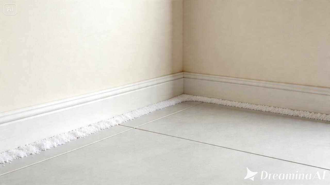 Sofisticação na simplicidade. Adote o ritual do sal nos rodapés para um lar mais seco, leve e organizado.