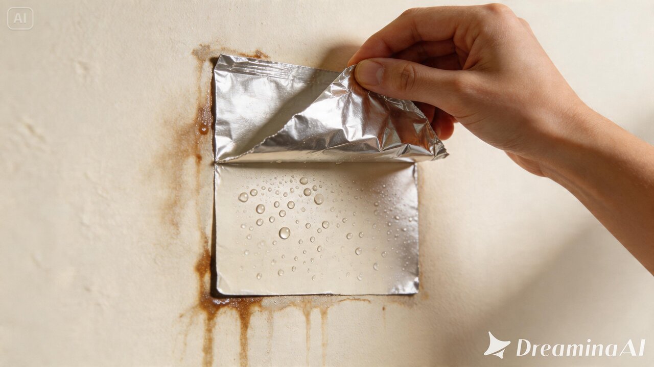 Quer acabar com a umidade na parede? Esse teste com papel alumínio revela se o problema vem do ar ou da infiltração.