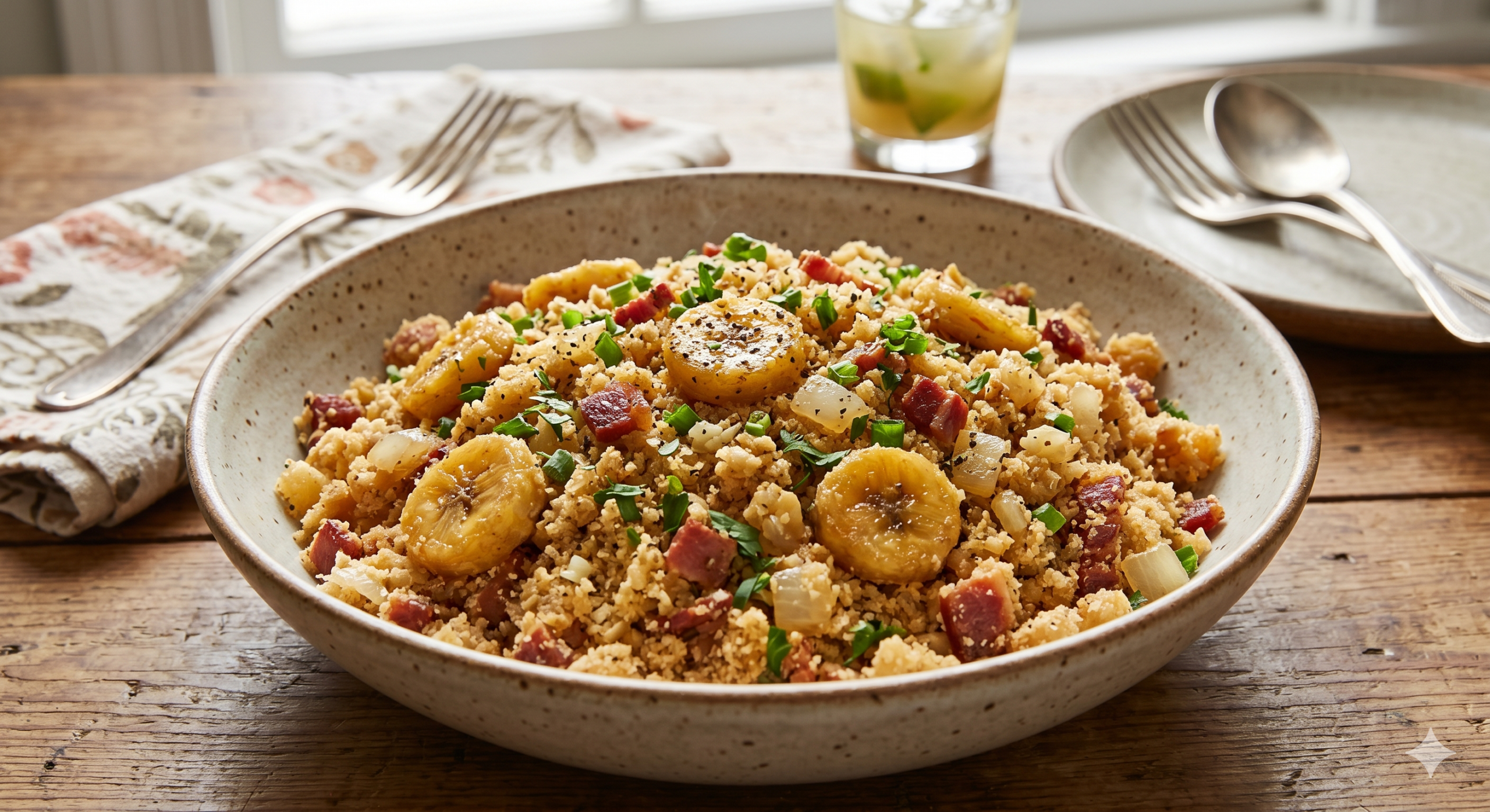 Essa farofa diferente rouba a cena em qualquer refeição