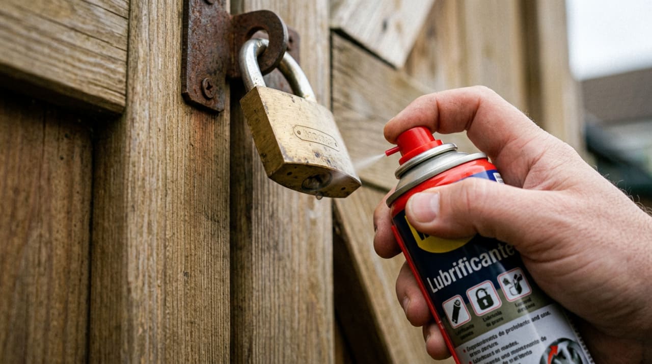 O pequeno furo na base do cadeado tem uma função essencial