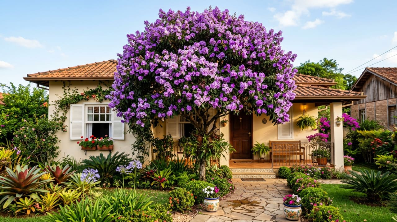 A quaresmeira, de nome científico Tibouchina granulosa, é uma árvore nativa da Mata Atlântica, acostumada ao calor, à umidade e às chuvas intensas de muitas partes do Brasil