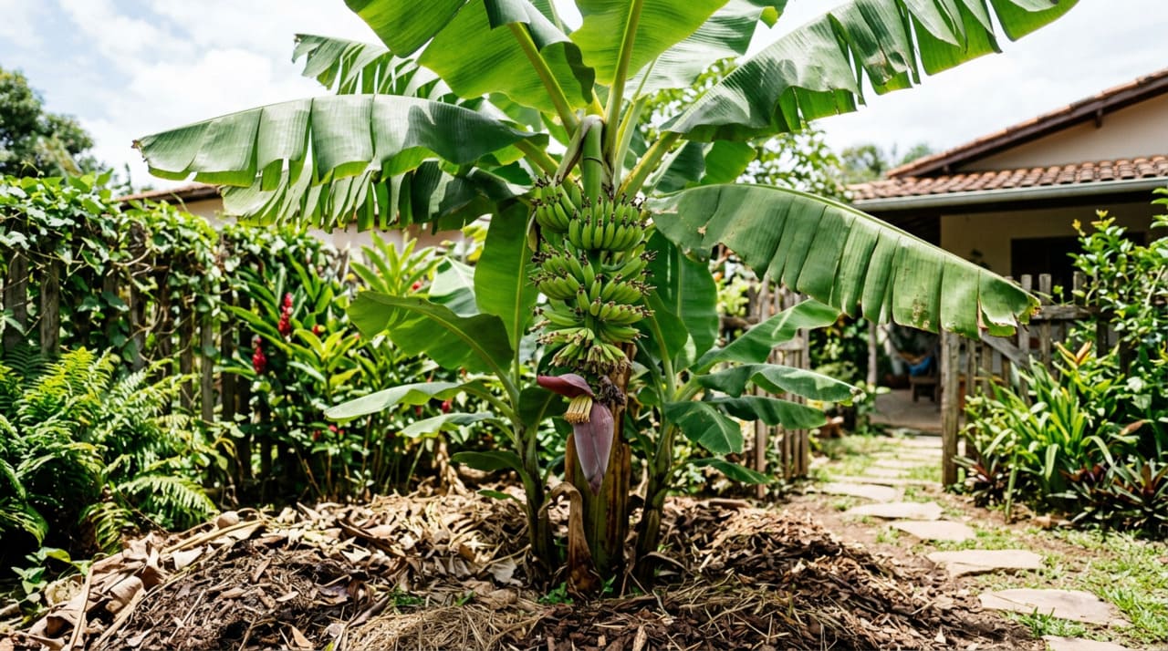Nessa época, a bananeira precisa de solo úmido, mas não encharcado, rico em matéria orgânica e com boa drenagem
