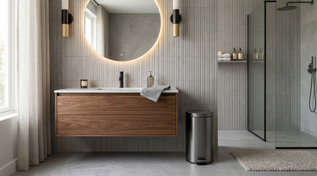 4 ideias para substituir a lixeira do seu banheiro por opções mais estéticas