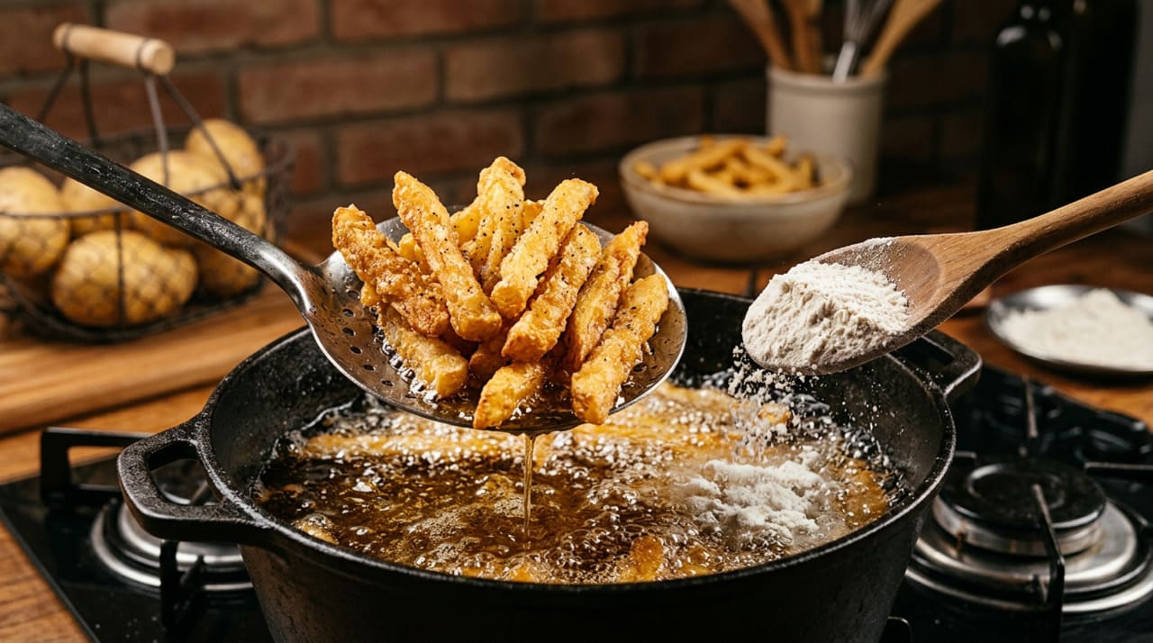 A fritura caseira costuma falhar por uma combinação de fatores que, isoladamente, parecem pequenos, mas juntos arruínam o resultado.
