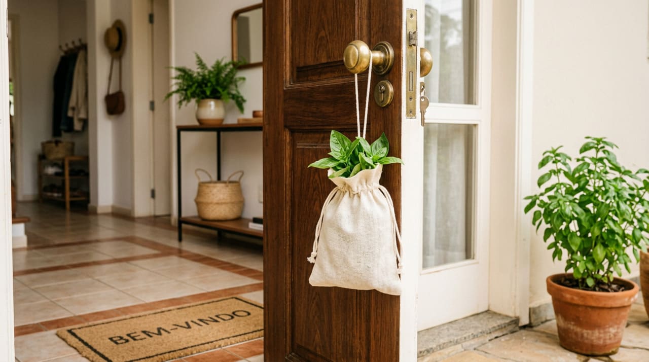 Para várias tradições, a porta é vista como um ponto sensível da casa, por onde passam pessoas e também as energias que circulam no espaço.