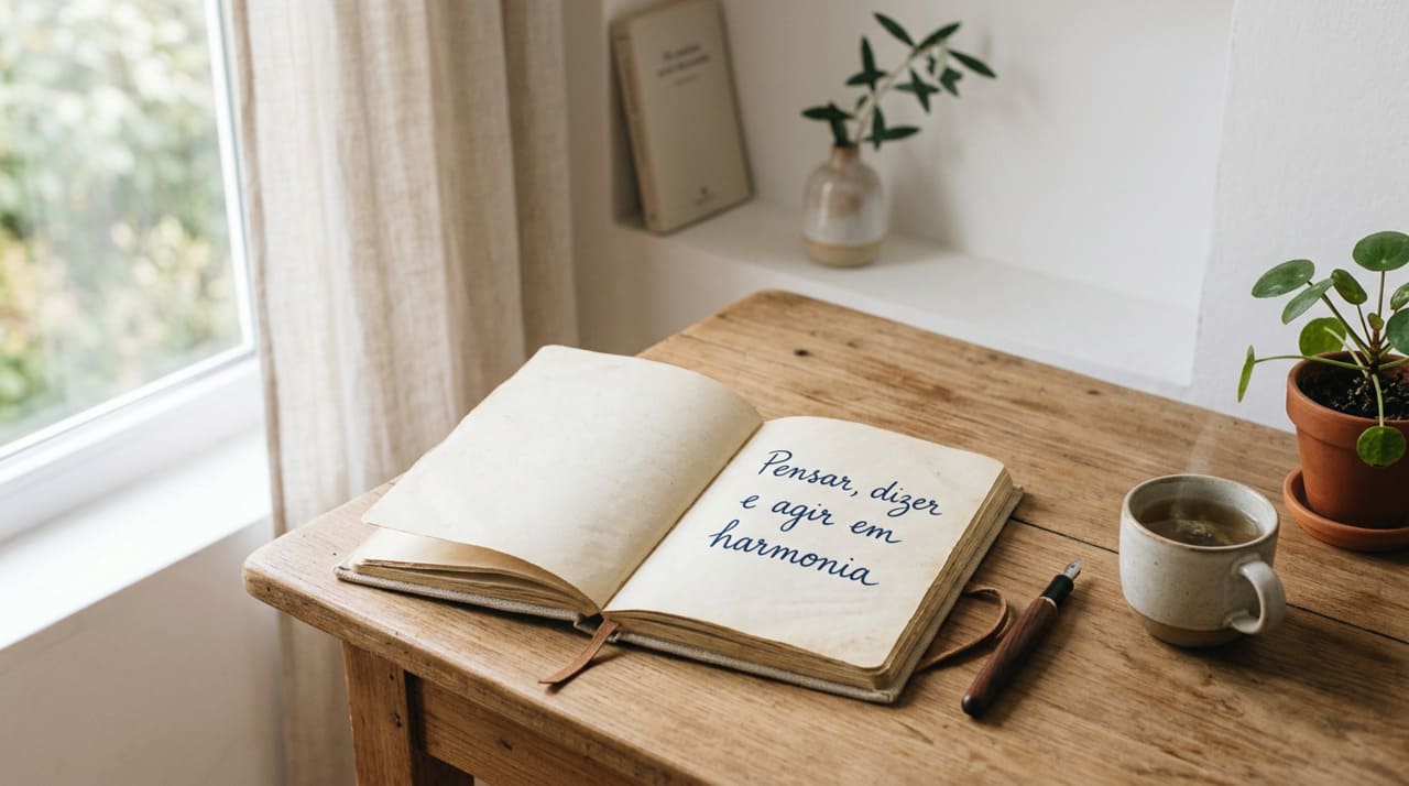 Colocar em prática a harmonia entre pensamento, palavra e ação não requer grandes gestos nem transformações radicais.