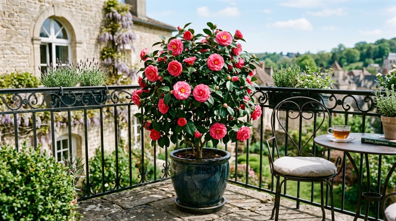 Uma única planta bem posicionada e cuidada é suficiente para criar um ponto focal elegante na varanda durante toda a estação fria.