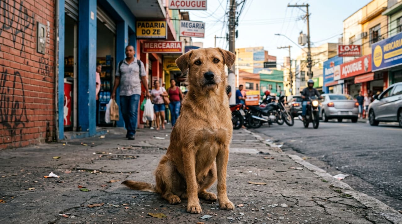 O cão caramelo é um termo popular usado para descrever cães de pelagem marrom clara, geralmente sem raça definida