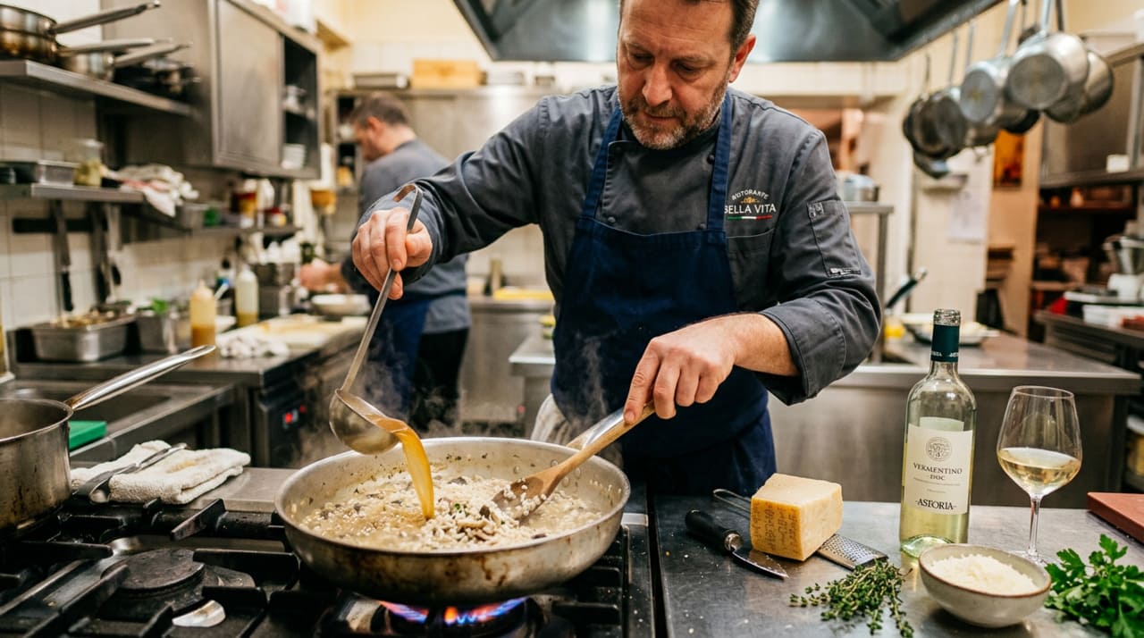 A manteiga usada na base do risoto não é apenas uma gordura para evitar que o arroz grude