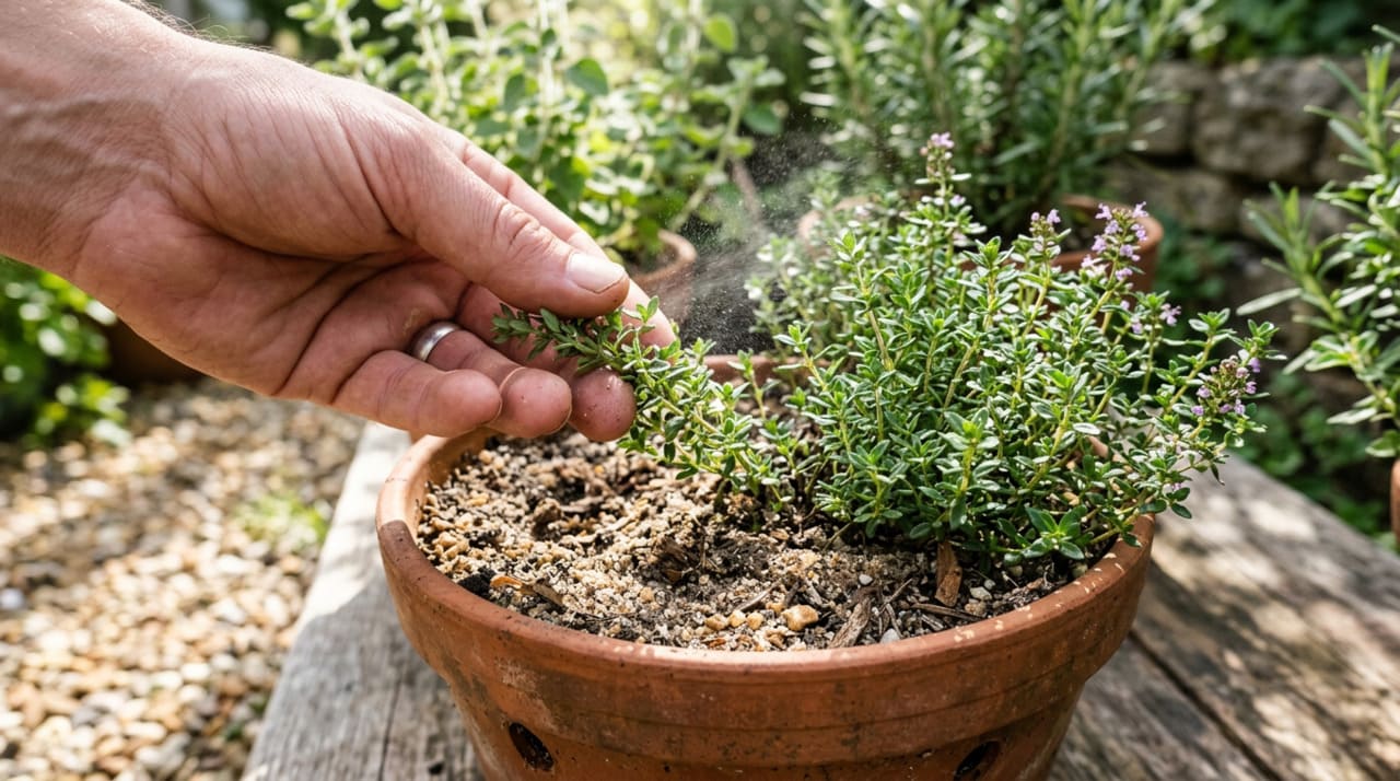 Uma das maiores vantagens do tomilho selvagem como planta para afastar mosquitos é o fato de ele não exigir cuidados especiais
