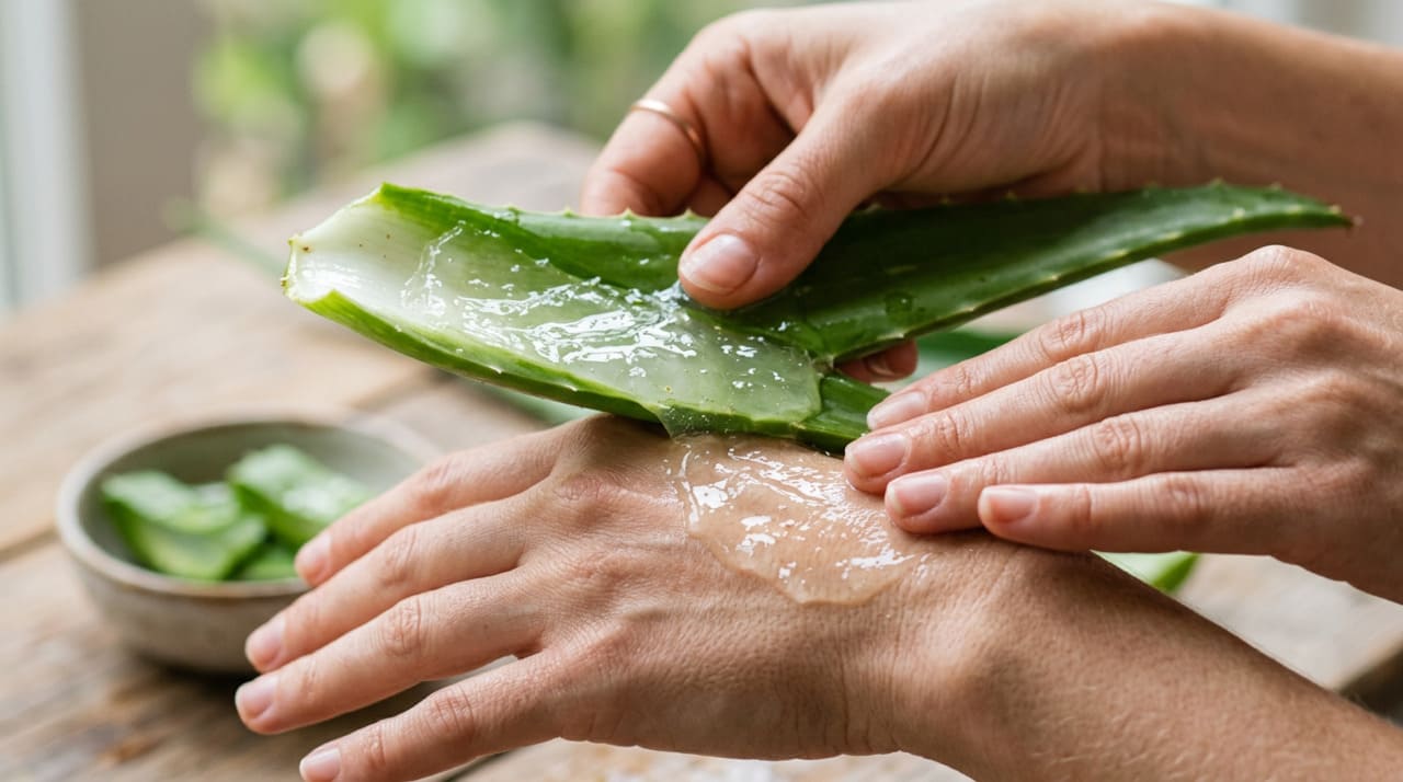 A babosa é conhecida por sua alta concentração de vitaminas A, C e E, além de enzimas e aminoácidos que estimulam a produção de colágeno.