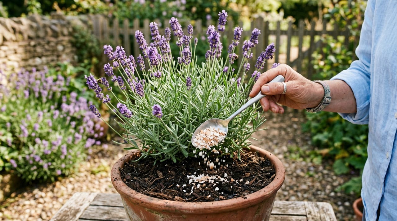 A lavanda produz seu perfume característico por meio de óleos essenciais concentrados nas flores e folhas