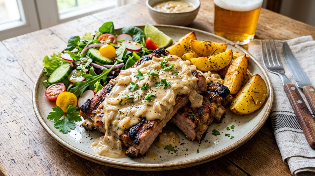 O primeiro passo é secar bem as costelas com papel toalha antes de temperar.