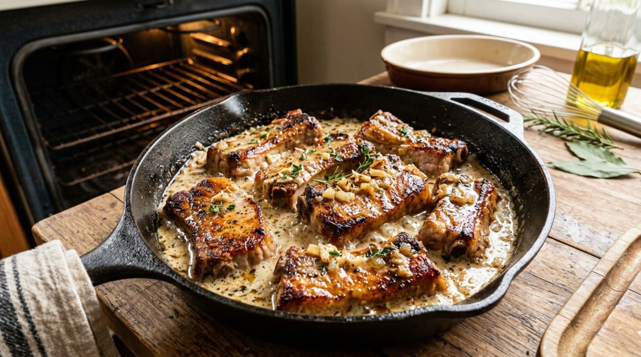 O primeiro passo é secar bem as costelas com papel toalha antes de temperar.