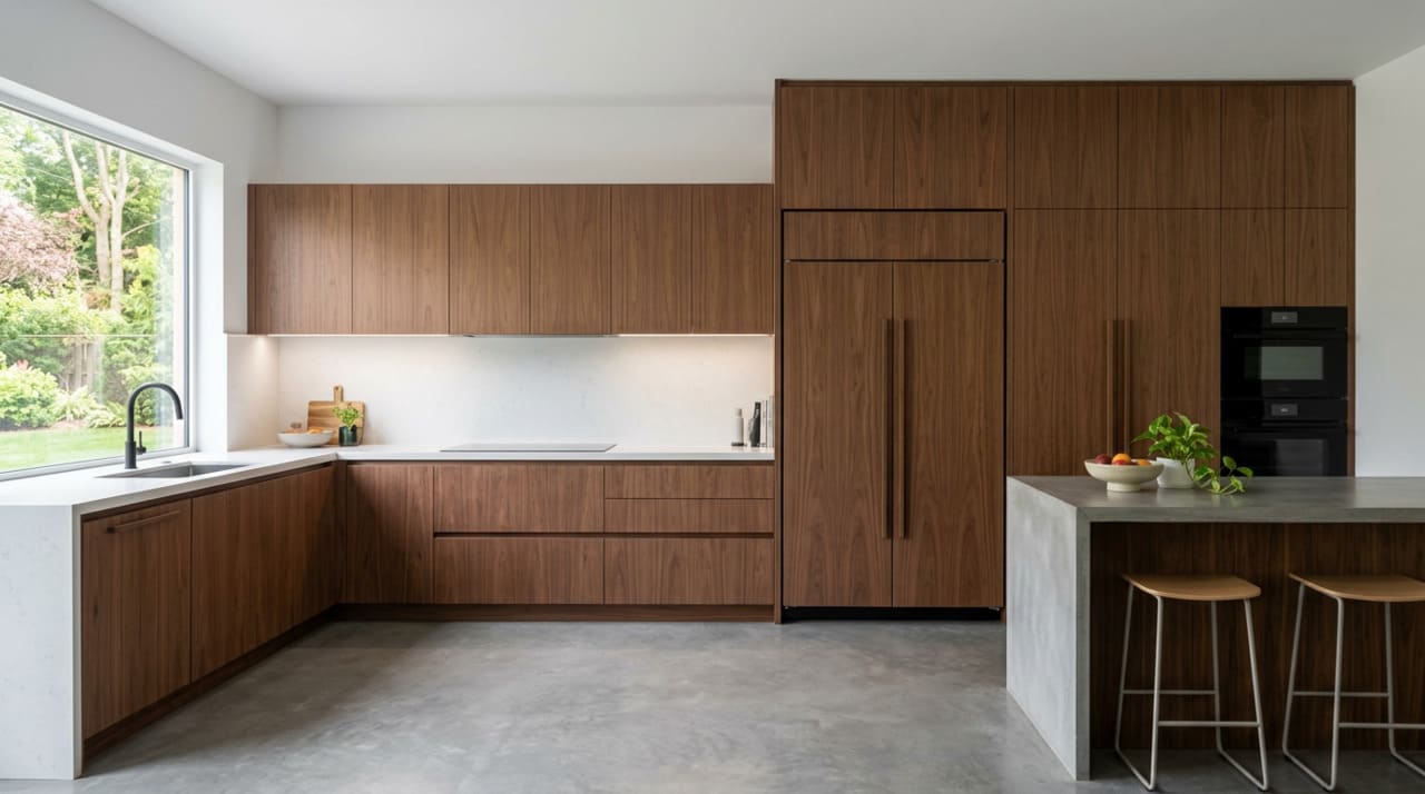 A geladeira embutida conquistou espaço não só pelo visual moderno, mas também pela forma como ajuda a organizar o ambiente.