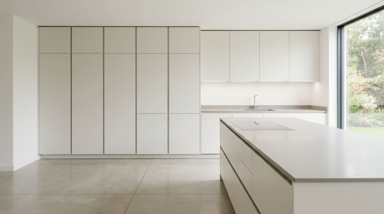 A cozinha moderna com eletrodomésticos ocultos caiu no gosto de quem usa a casa de verdade no dia a dia.