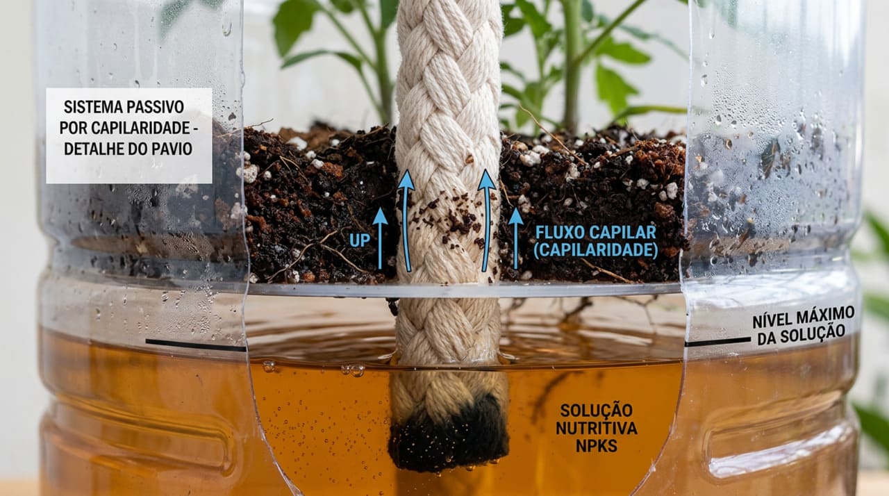 O sistema de mecha, também chamado de wick system, é uma das formas mais simples de hidroponia disponíveis para uso doméstico.