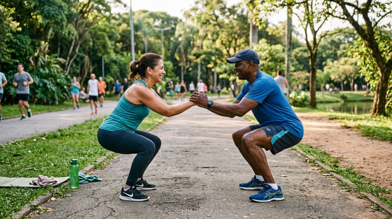Quando o exercício é compartilhado, a disciplina ganha um reforço poderoso.