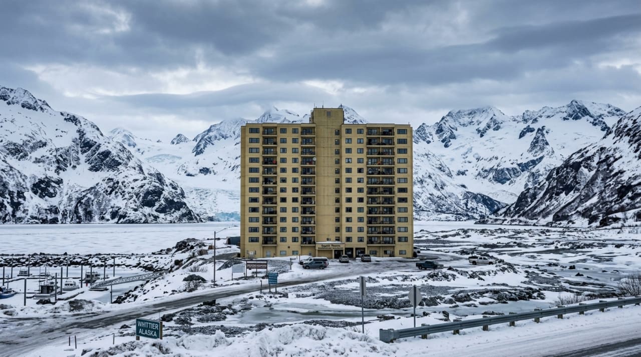 A cidade onde todos os moradores vivem sob o mesmo teto