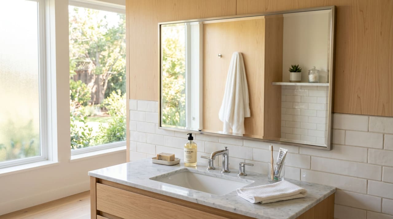 O espelho sofre corrosão cada vez que você aplica substâncias fortes diretamente no vidro