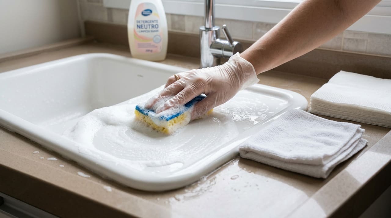 A porcelana perde o viço com o acúmulo de resíduos de sabão e minerais