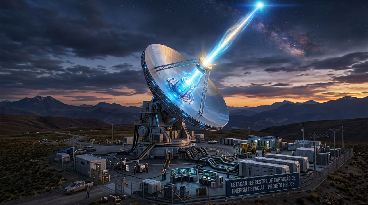 O projeto prevê a instalação de um anel contínuo de células fotovoltaicas ao longo do equador lunar