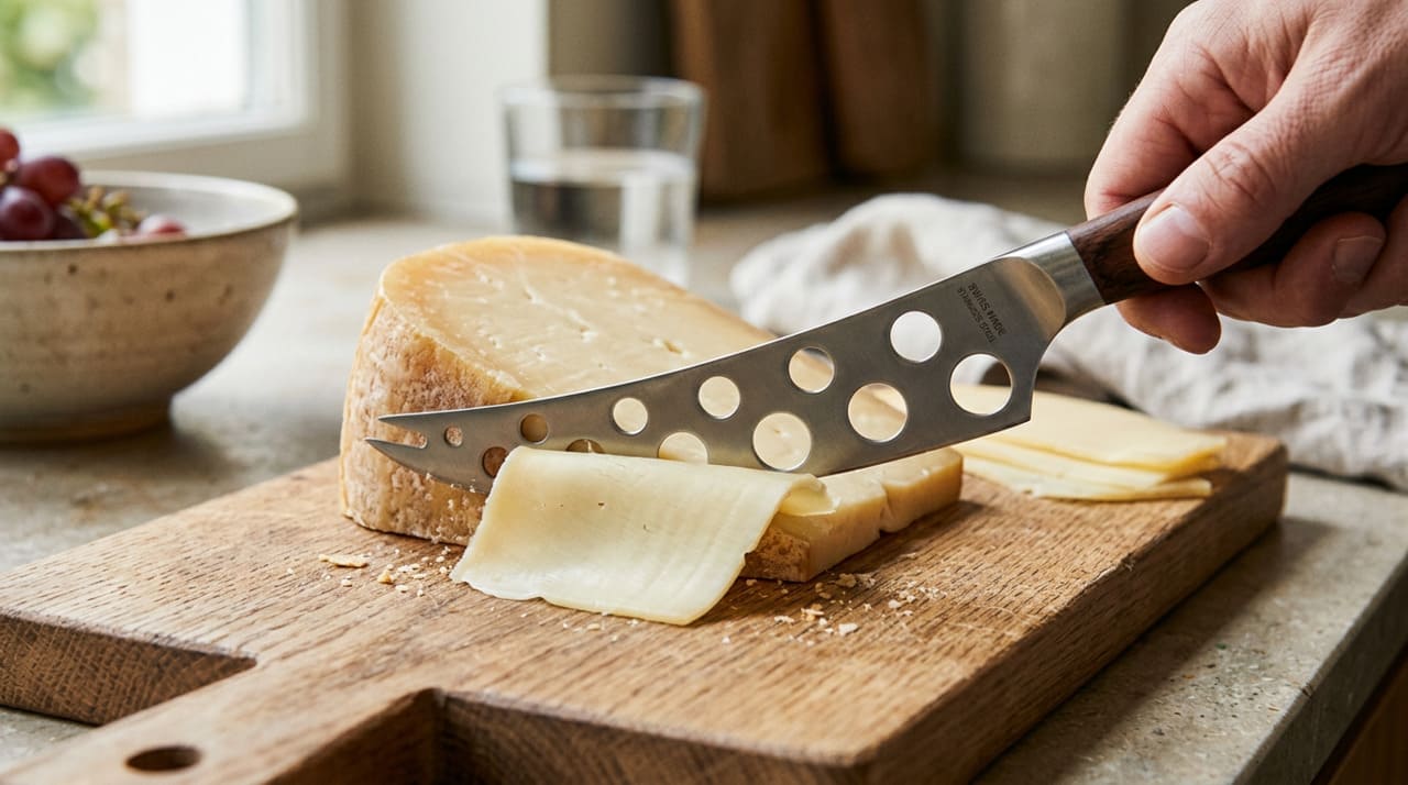 A versatilidade dessa abertura na lâmina permite que ela seja usada de formas criativas e seguras, dependendo do modelo do utensílio