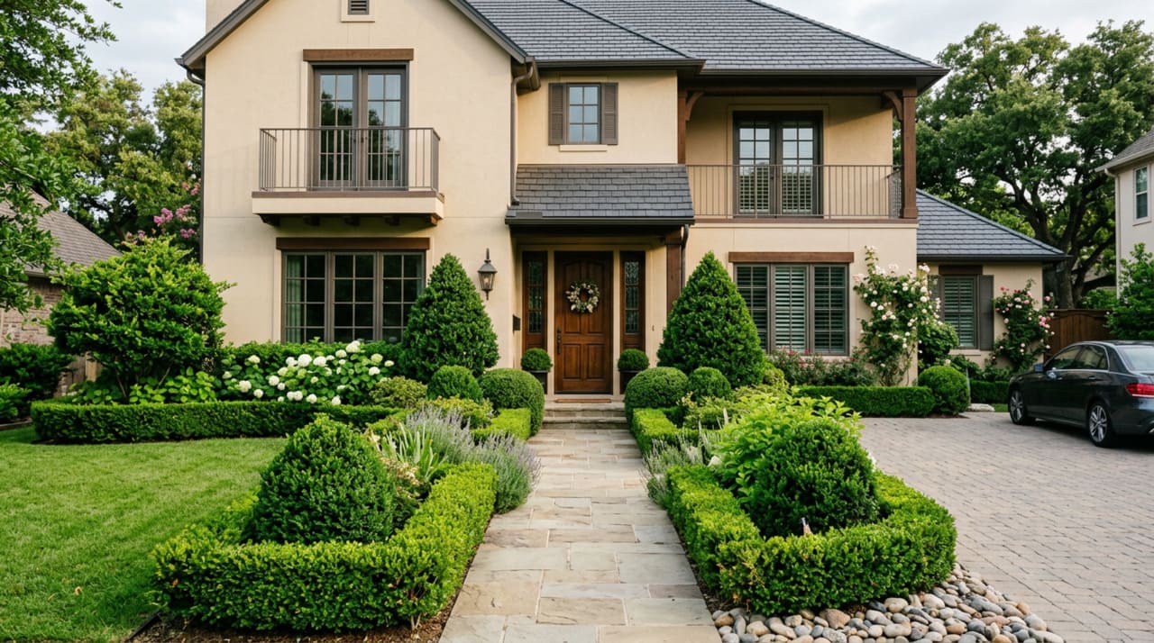 Quando você opta por planta para frente de casa que continua verde o ano inteiro