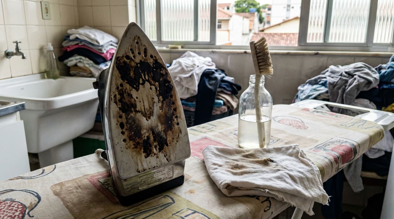 A limpeza do ferro de passar começa sempre pelas medidas de segurança