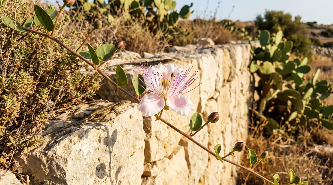 A delicada flor com elegantes e finos estames nasce de botões que todos nós comemos sem saber
