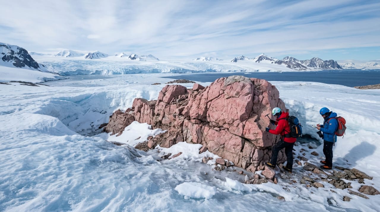 Estas formações rochosas apresentam uma coloração distinta que indica uma composição mineralógica específica e uma origem térmica extremamente antiga e complexa