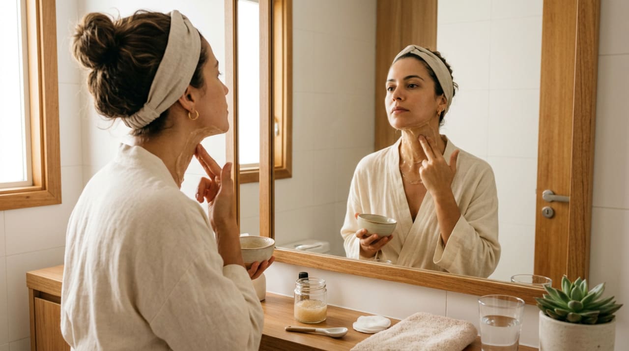 A pele do pescoço é mais fina e delicada quando comparada a outras regiões do corpo, o que a torna mais vulnerável ao envelhecimento precoce.