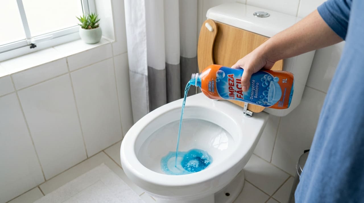 Adicione detergente de louça no vaso sanitário à noite: Um truque inteligente para uma limpeza eficiente