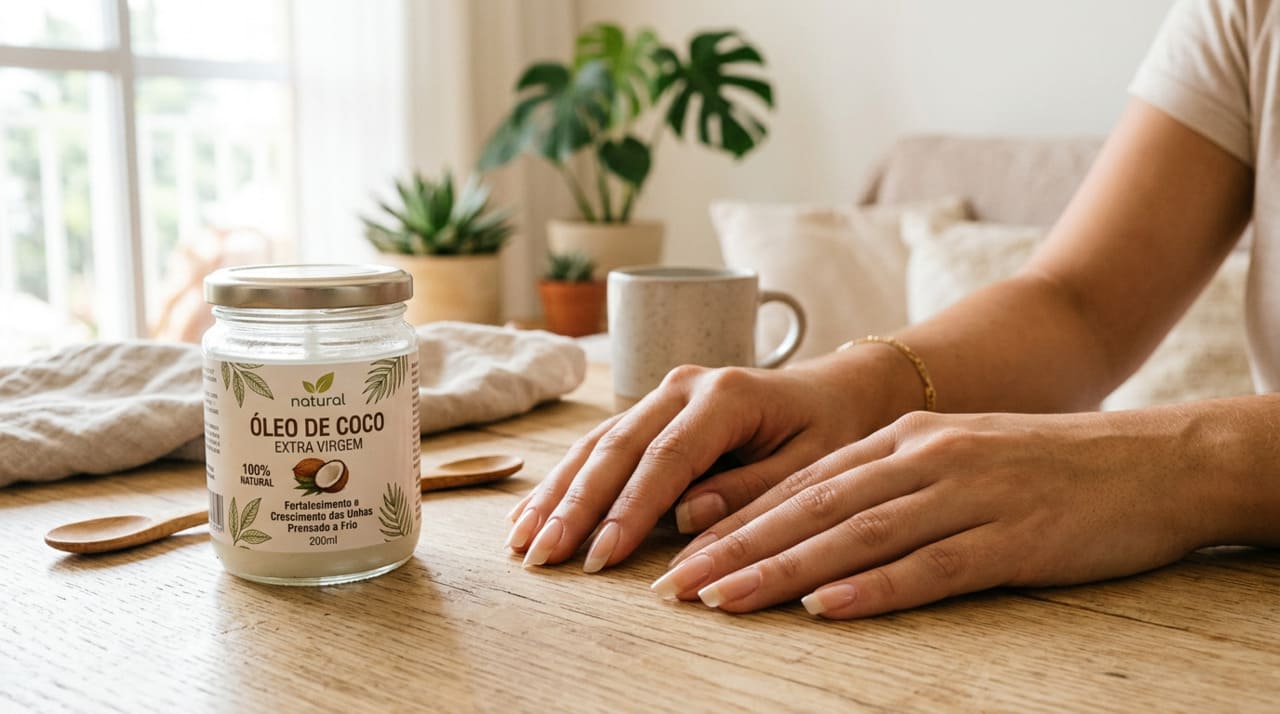 O foco aqui é o uso do óleo de coco para unhas, porque o que realmente importa é entender como esse produto interfere na estrutura da unha