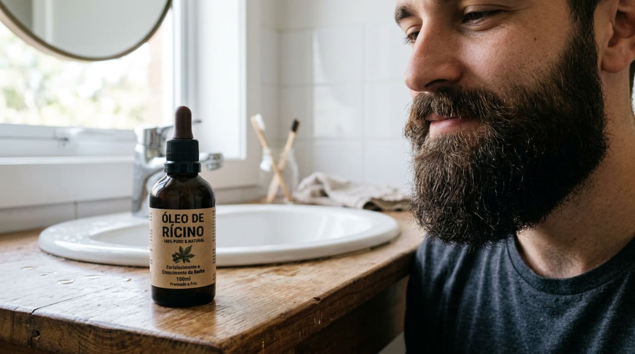 Esse óleo é rico em ácido ricinoleico, um tipo de ácido graxo que ajuda a manter a pele hidratada e a barreira cutânea mais protegida.