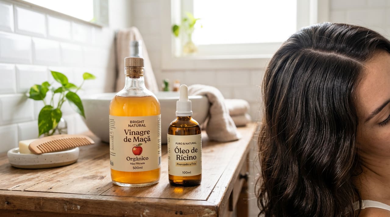 O vinagre de maçã é usado principalmente para ajudar a equilibrar o pH do couro cabeludo.
