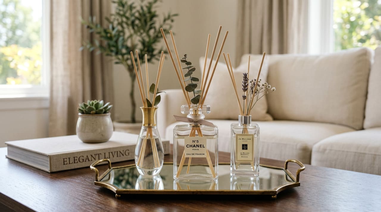 As prateleiras ganham sofisticação com peças de cortes geométricos e acabamentos premium