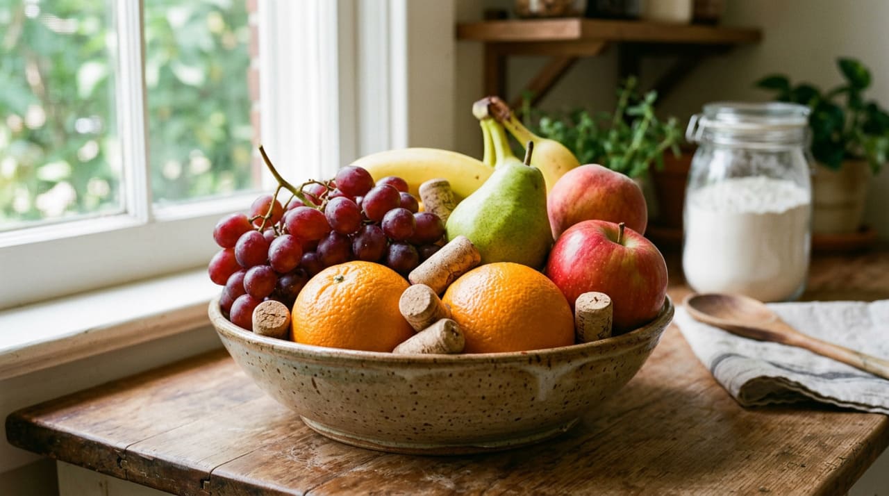A presença da cortiça em locais de armazenamento de alimentos atua como um regulador natural, pois este material possui propriedades únicas de absorção.