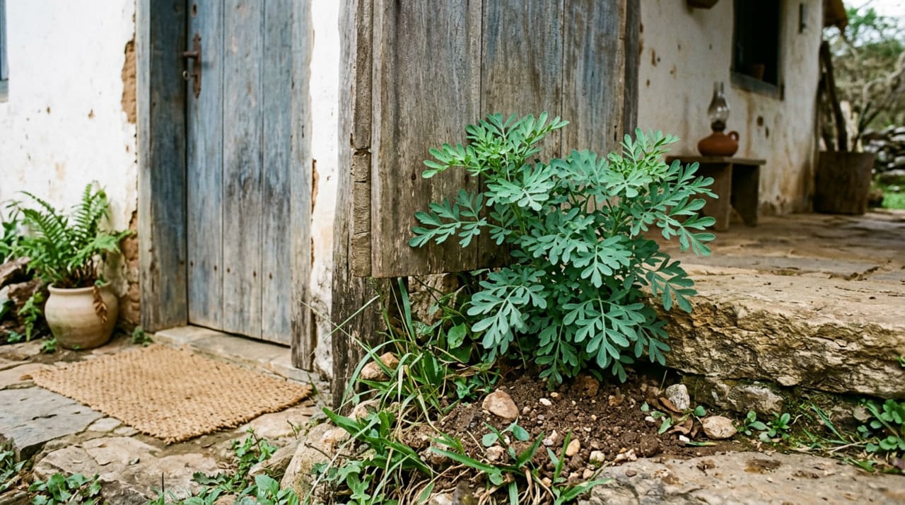 Do ponto de vista simbólico, a arruda na entrada é vista como um guardião vegetal que protege um ponto sensível da casa, por onde passam pessoas, emoções e intenções