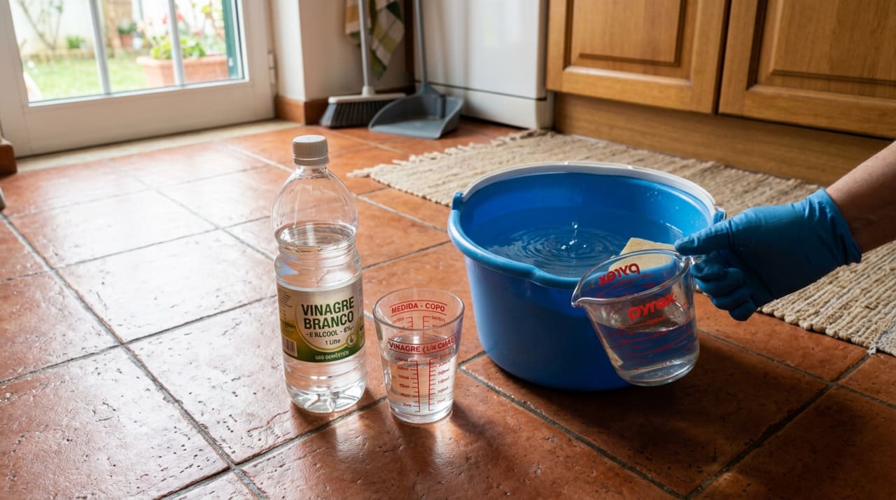 O vinagre no chão não é para toda situação de limpeza, e entender os contextos onde ele entrega mais resultado é o que diferencia o uso inteligente do uso indiscriminado