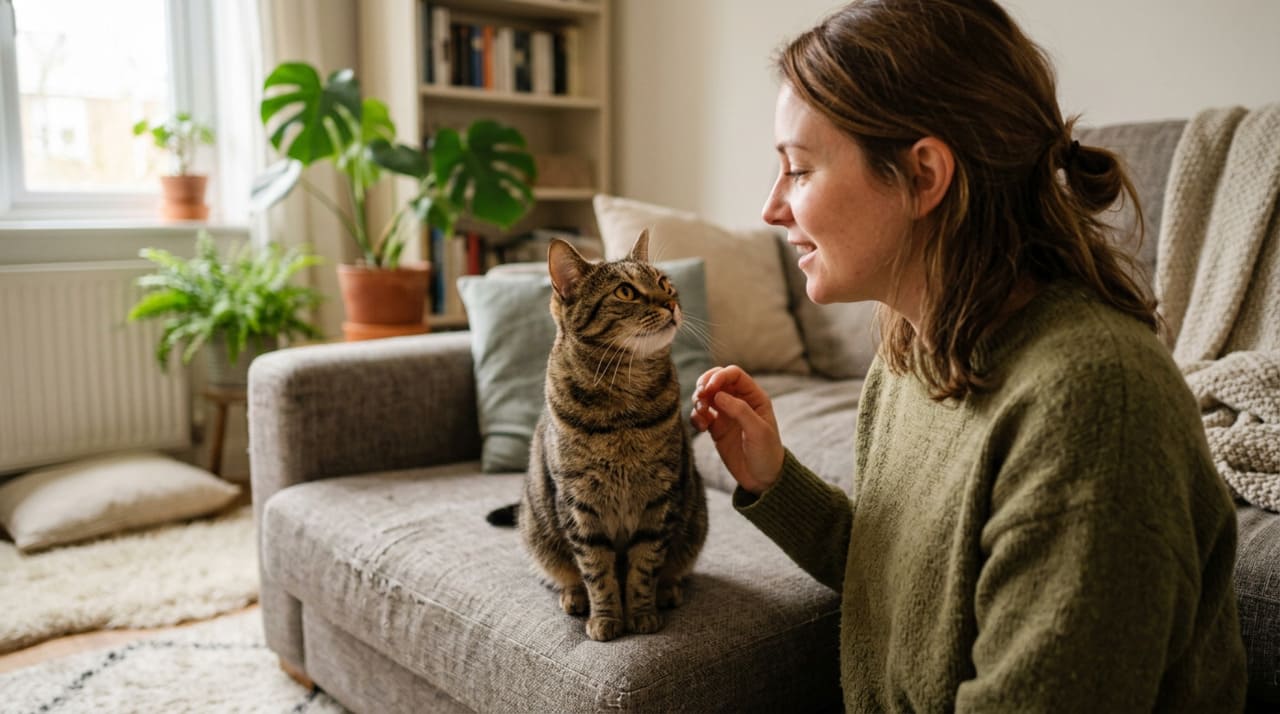 A voz dirigida ao gato consiste em um jeito específico de falar com o felino, marcado por um tom mais agudo, melodia acentuada