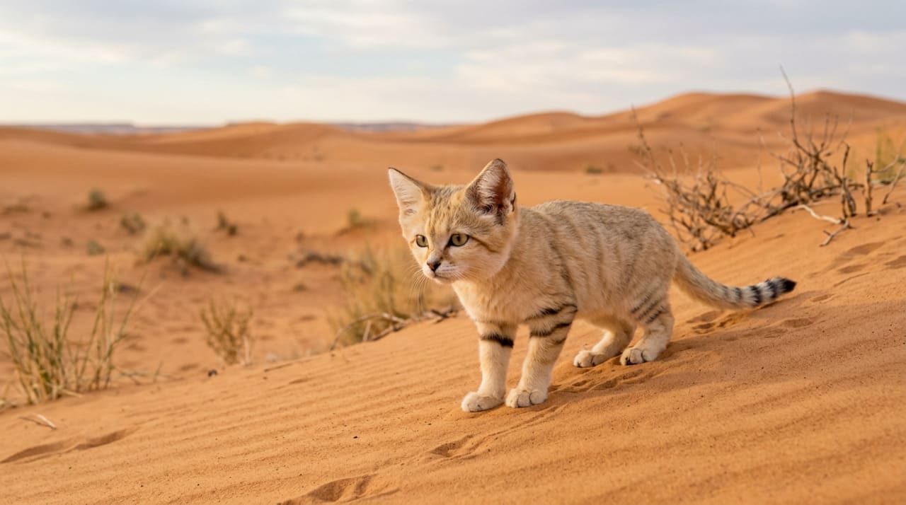 A distribuição geográfica do gato-das-areias é ampla, mas fragmentada, o que dificulta o mapeamento preciso de toda a área ocupada pela espécie