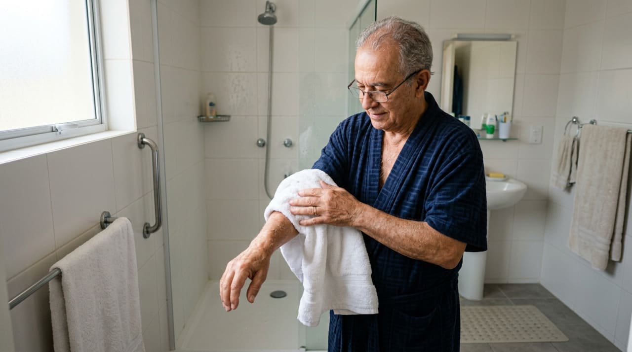 A higiene em idosos envolve mais do que apenas limpeza