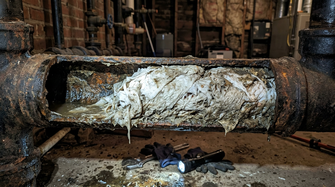 Nem todo papel higiênico se comporta da mesma forma dentro da tubulação