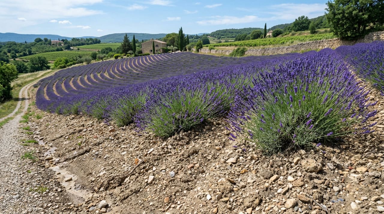 Ao projetar um novo espaço verde, é fundamental considerar que a lavanda possui uma tolerância muito baixa à umidade persistente nas suas raízes