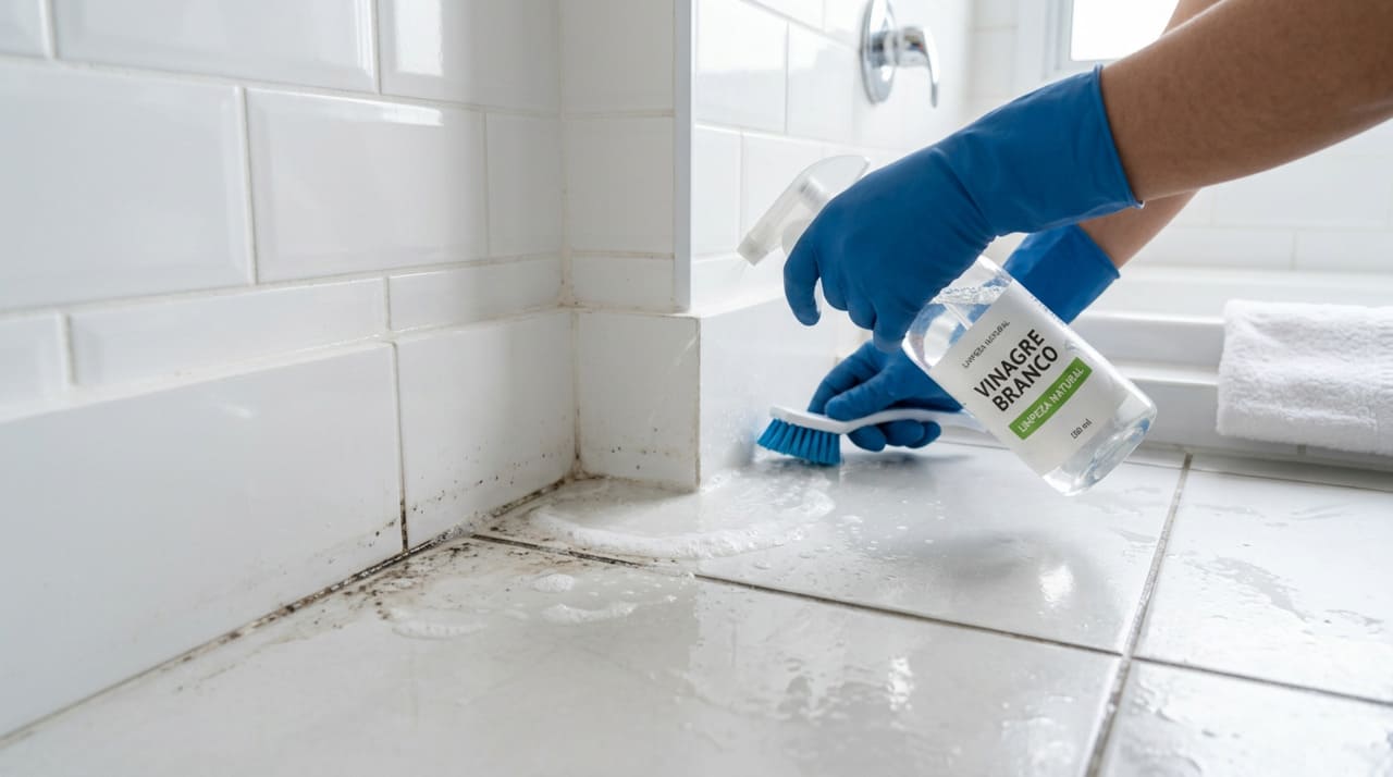 O uso do vinagre branco faz mais sentido quando os cantos do banheiro apresentam cheiro desagradável