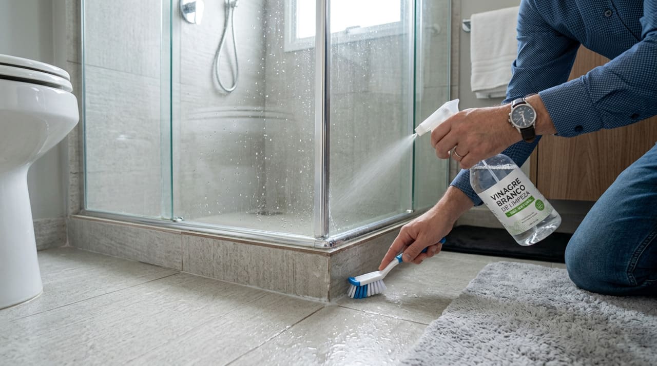 O uso do vinagre branco faz mais sentido quando os cantos do banheiro apresentam cheiro desagradável