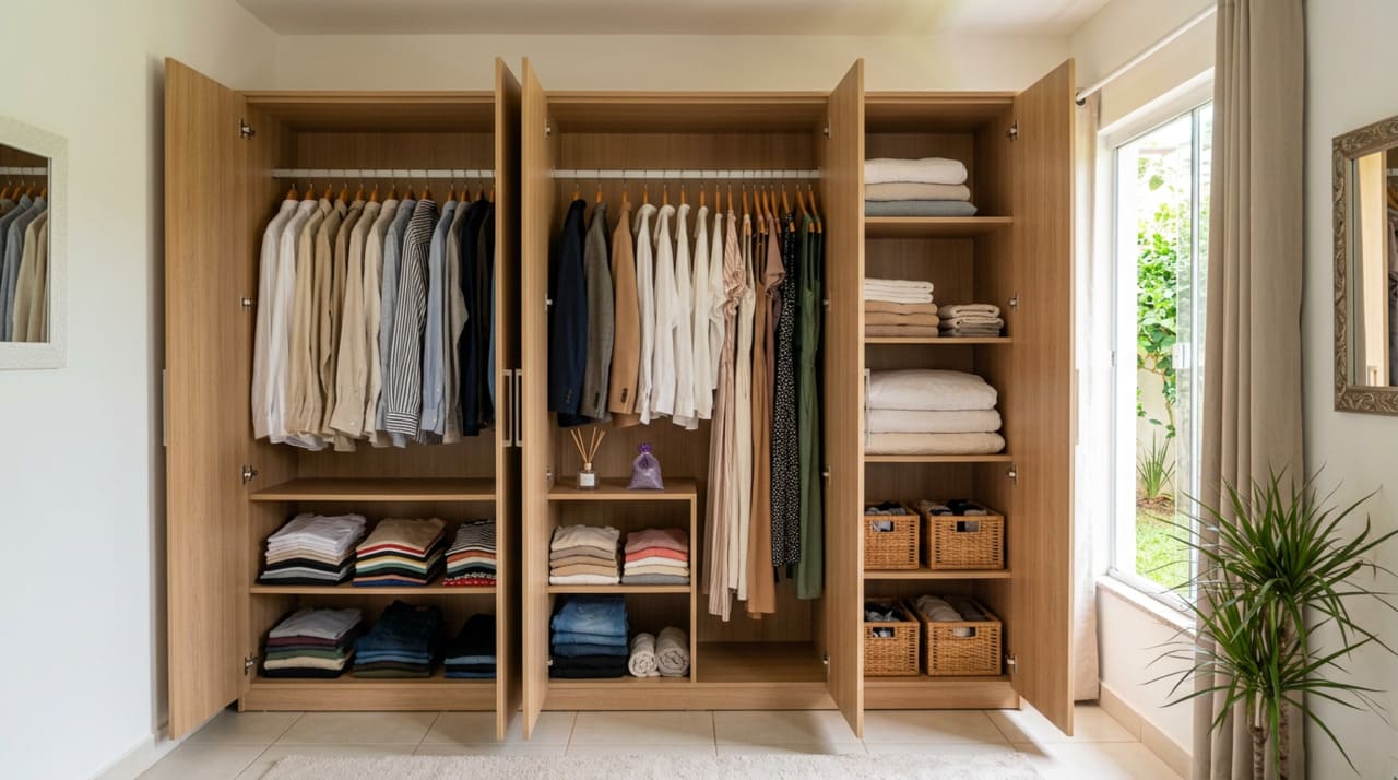 A circulação de ar entre o móvel e a parede funciona como um isolante térmico natural que impede o acúmulo de condensação.