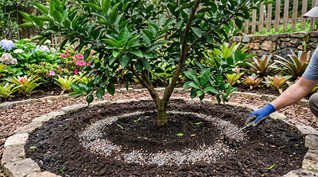 O contato direto do fertilizante NPK com o tecido do caule provoca uma reação osmótica agressiva que retira a umidade das células de forma instantânea