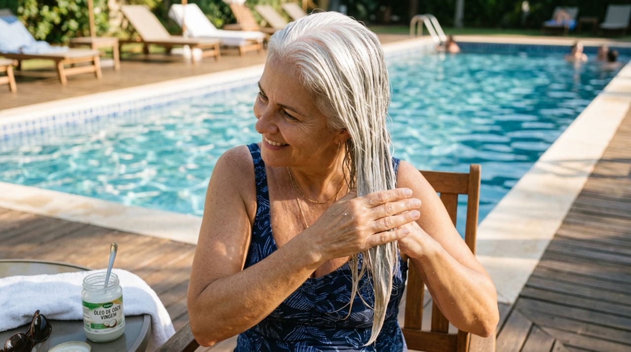 A ausência de melanina nos fios grisalhos torna a estrutura muito mais suscetível a danos externos, pois não existe a proteção natural que o pigmento oferece contra agressões.